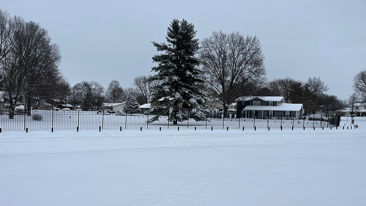 Photo of snowfall in St. Charles, MO.